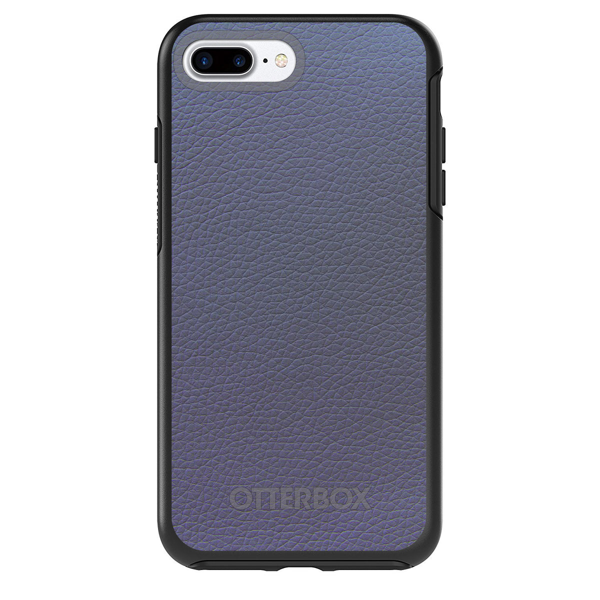 Dark Grey Leather Print Design OtterBox Symmetry Case for iPhone & Galaxy, view 2