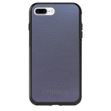 DistinctInk™ OtterBox Symmetry Series Case for Apple iPhone / Samsung Galaxy / Google Pixel - Dark Grey Leather Print Design