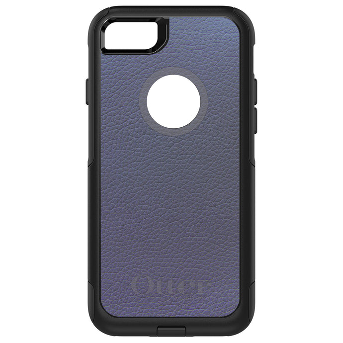 DistinctInk OtterBox Commuter Series Case for Apple iPhone or Samsung Galaxy - Dark Grey Leather Print Design
