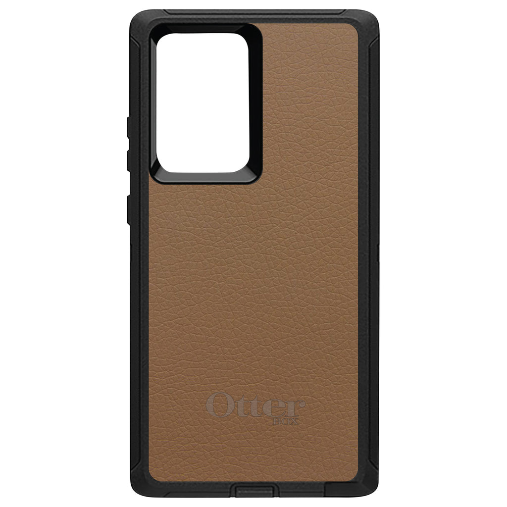 Brown Leather Print Design OtterBox Defender Case for iPhone & Galaxy, view 13