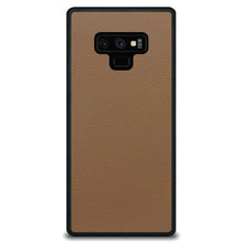 DistinctInk® Hard Plastic Snap-On Case for Apple iPhone or Samsung Galaxy - Brown Leather Print Design