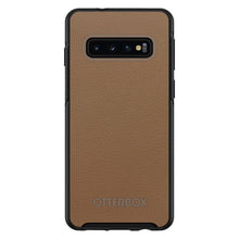DistinctInk™ OtterBox Symmetry Series Case for Apple iPhone / Samsung Galaxy / Google Pixel - Brown Leather Print Design