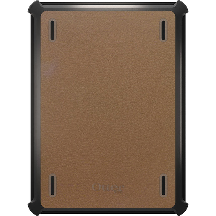 DistinctInk™ OtterBox Defender Series Case for Apple iPad / iPad Pro / iPad Air / iPad Mini - Brown Leather Print Design