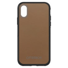 DistinctInk™ OtterBox Symmetry Series Case for Apple iPhone / Samsung Galaxy / Google Pixel - Brown Leather Print Design