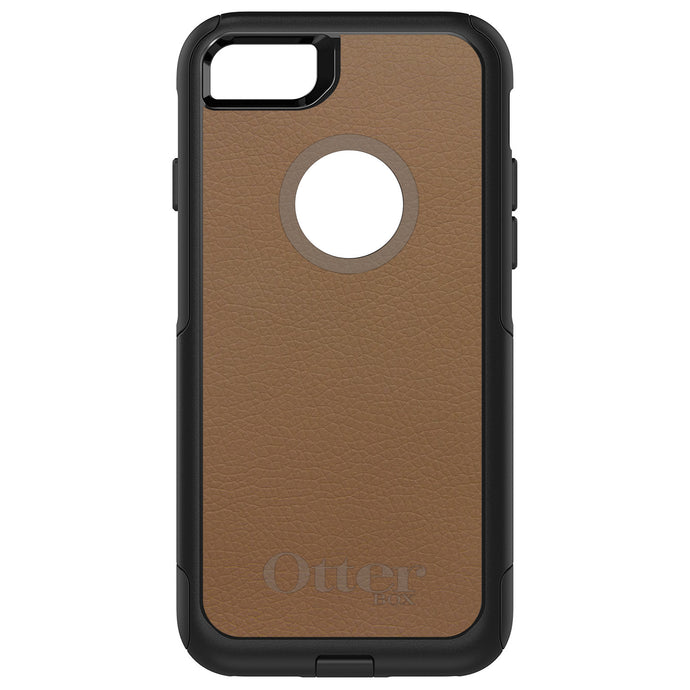 DistinctInk OtterBox Commuter Series Case for Apple iPhone or Samsung Galaxy - Brown Leather Print Design