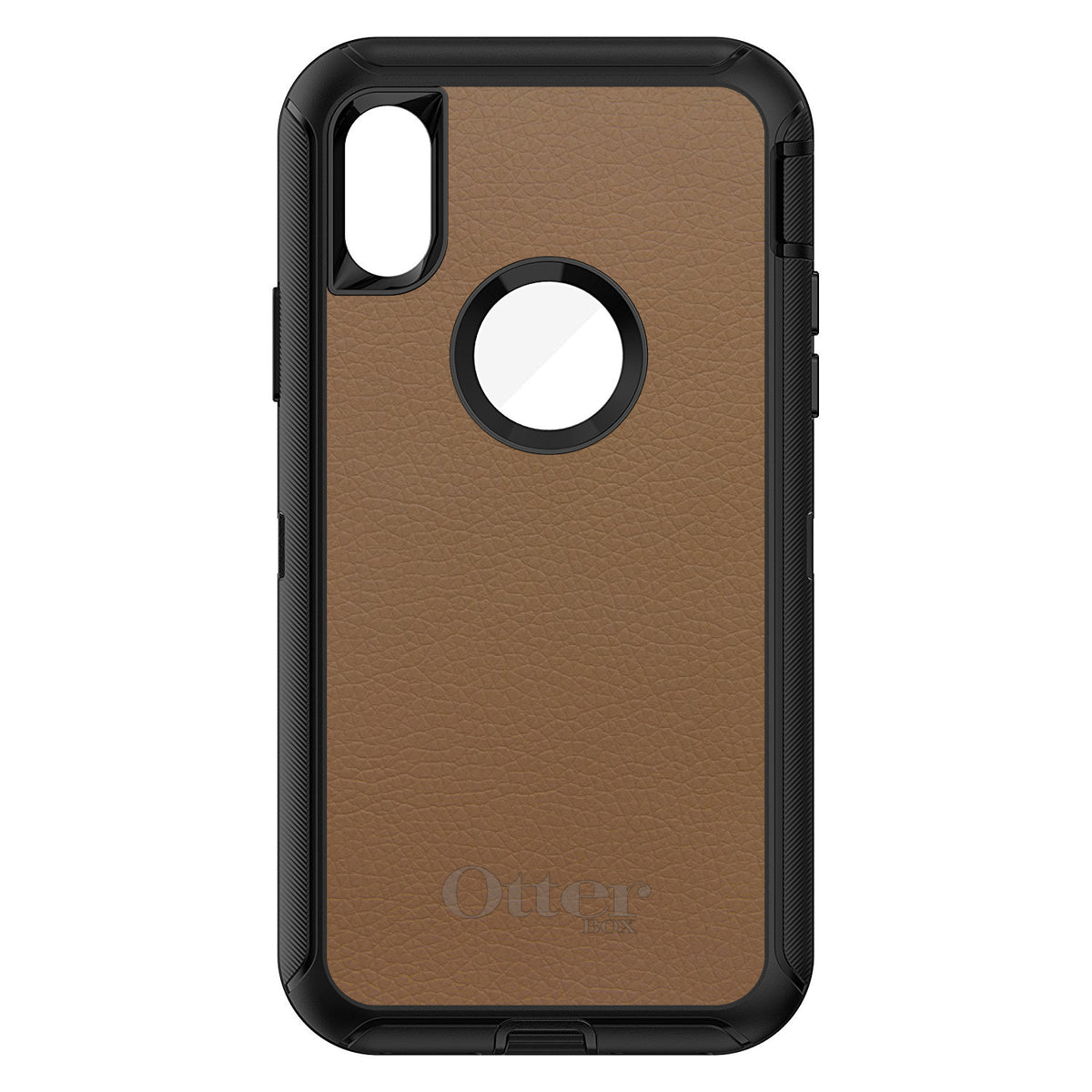 Brown Leather Print Design OtterBox Defender Case for iPhone & Galaxy, view 3