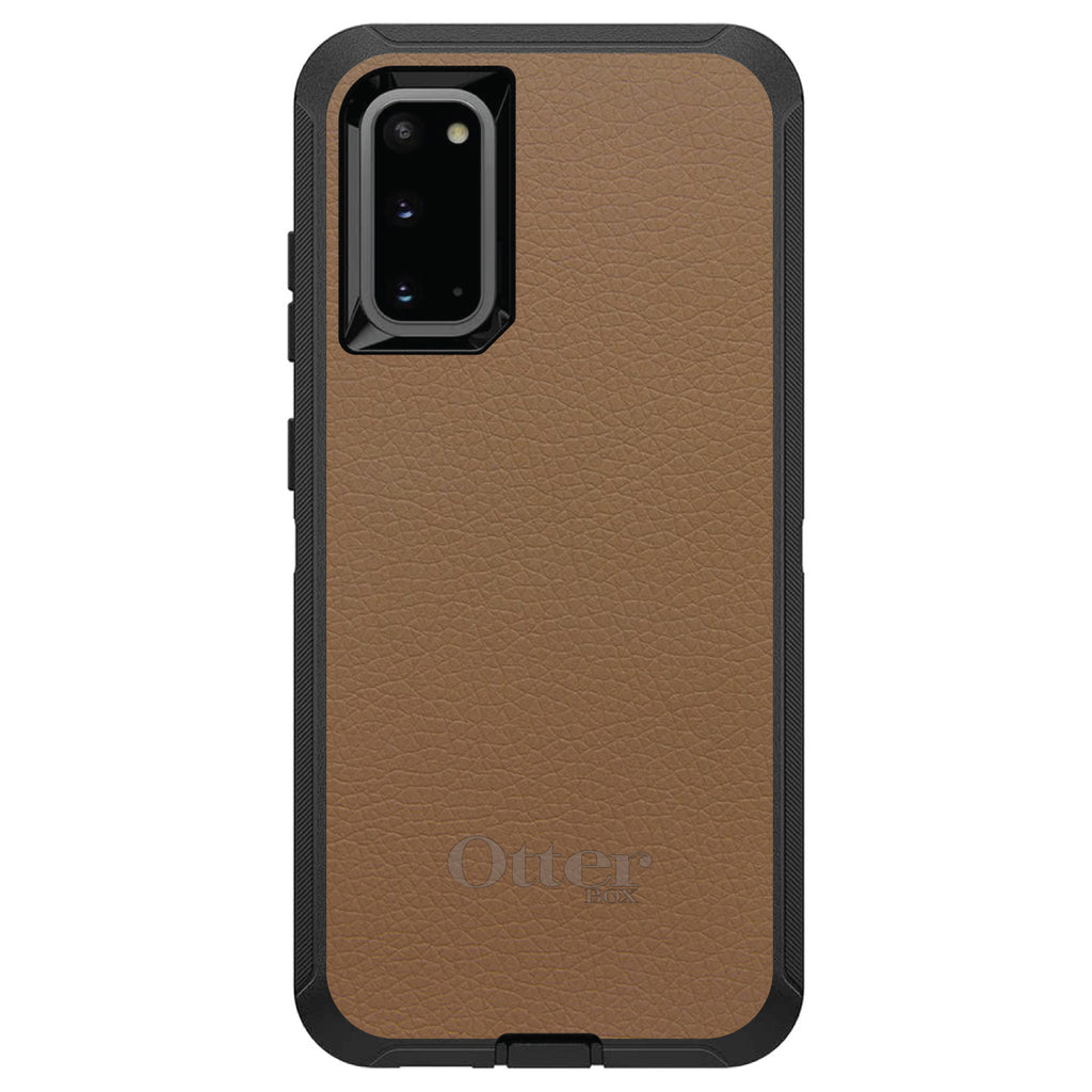 Brown Leather Print Design OtterBox Defender Case for iPhone & Galaxy, view 8