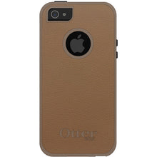 DistinctInk™ OtterBox Commuter Series Case for Apple iPhone or Samsung Galaxy - Brown Leather Print Design