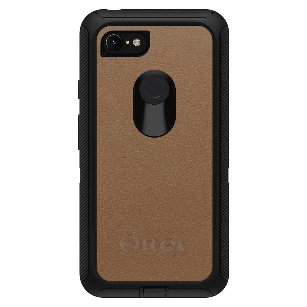 Brown Leather Print Design OtterBox Defender Case for iPhone & Galaxy, view 18