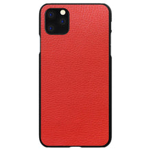 DistinctInk® Hard Plastic Snap-On Case for Apple iPhone or Samsung Galaxy - Red Leather Print Design