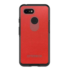 DistinctInk™ OtterBox Symmetry Series Case for Apple iPhone / Samsung Galaxy / Google Pixel - Red Leather Print Design