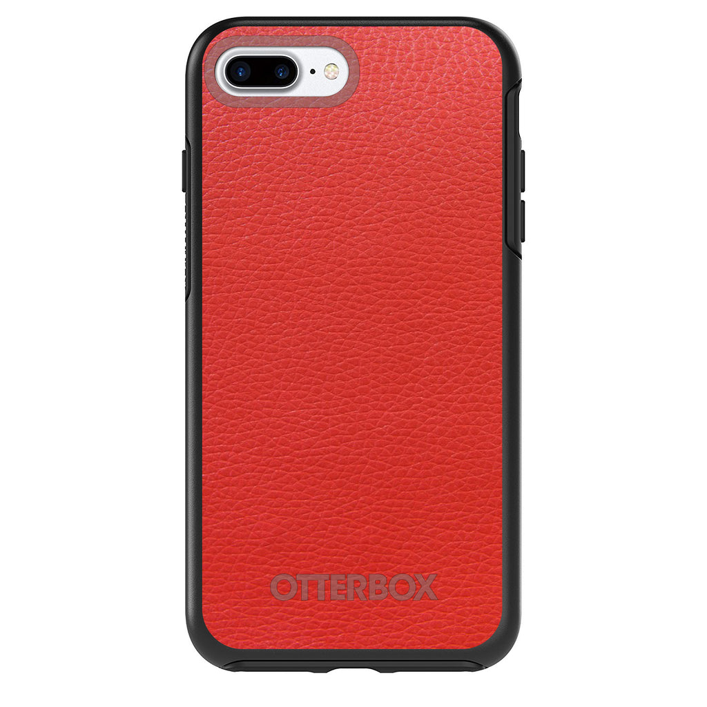 Red Leather Print Design OtterBox Symmetry Case for iPhone & Galaxy, view 2