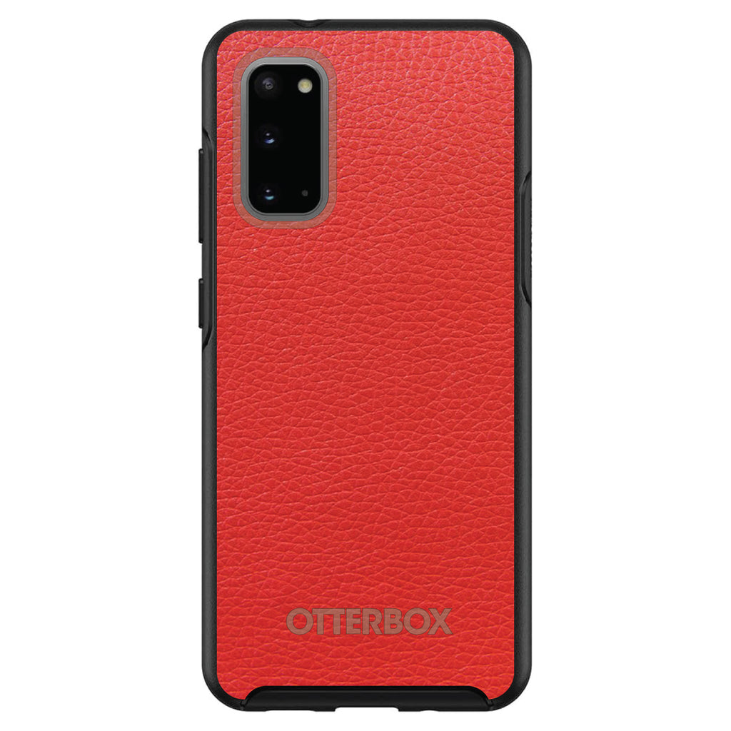 Red Leather Print Design OtterBox Symmetry Case for iPhone & Galaxy, view 5