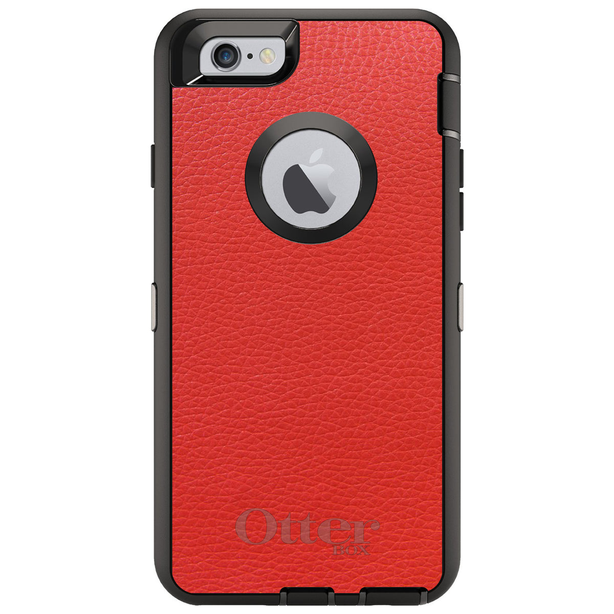 Red Leather Print Design OtterBox Defender Case for iPhone & Galaxy, view 4