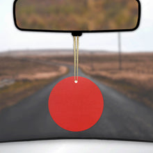 Red Faux Leather Print Design Ceramic Ornament