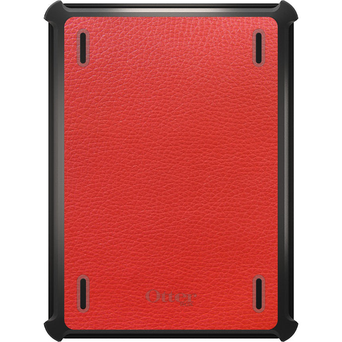 DistinctInk™ OtterBox Defender Series Case for Apple iPad / iPad Pro / iPad Air / iPad Mini - Red Leather Print Design