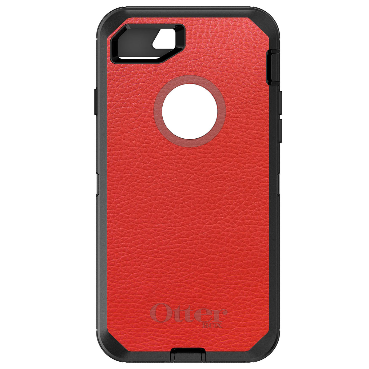Red Leather Print Design OtterBox Defender Case for iPhone & Galaxy