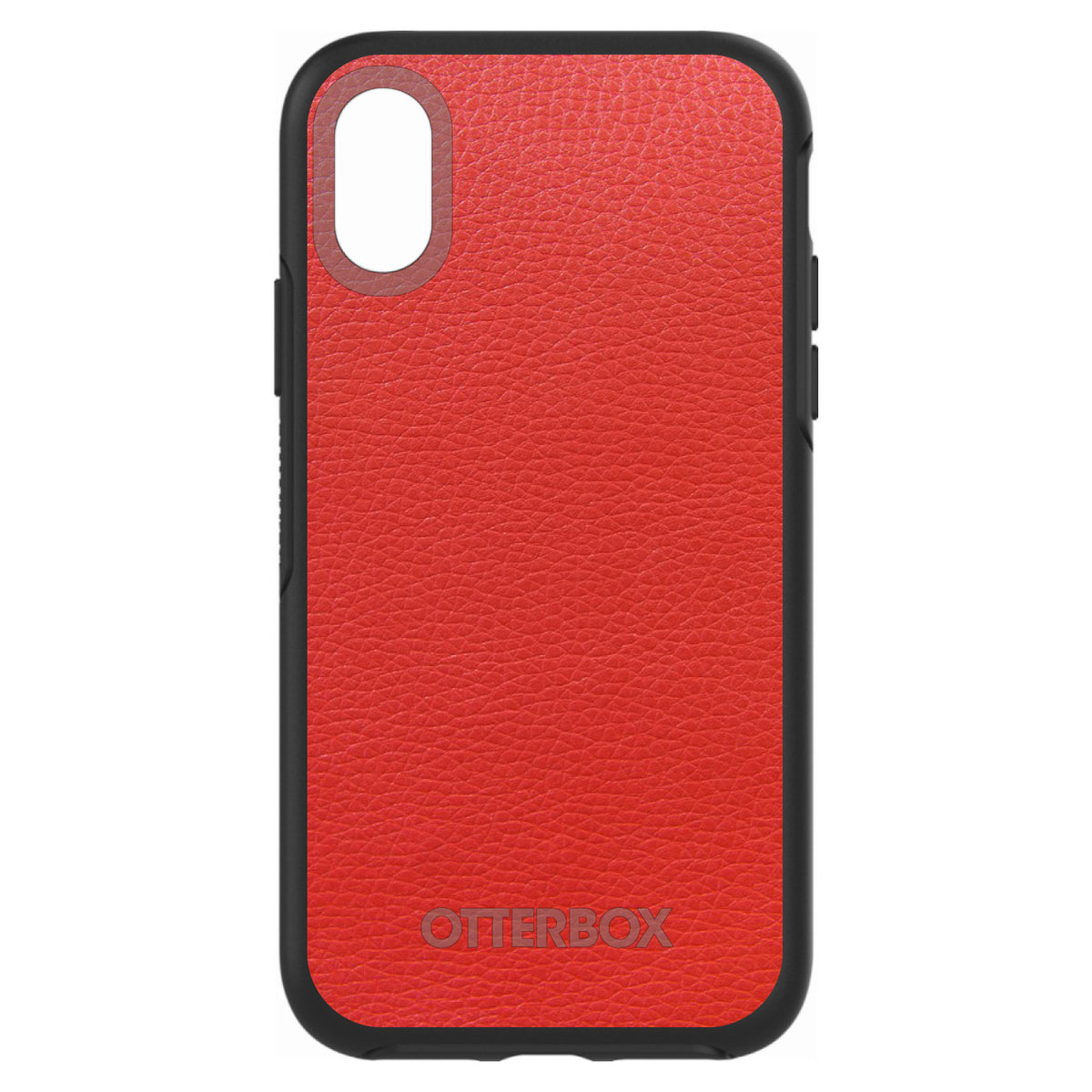 Red Leather Print Design OtterBox Symmetry Case for iPhone & Galaxy, view 4