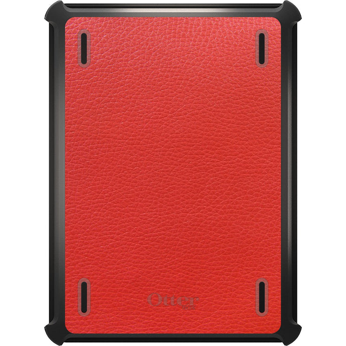 DistinctInk™ OtterBox Defender Series Case for Apple iPad / iPad Pro / iPad Air / iPad Mini - Red Leather Print Design