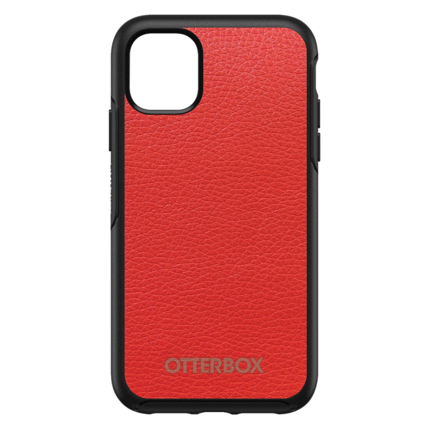 DistinctInk™ OtterBox Symmetry Series Case for Apple iPhone / Samsung Galaxy / Google Pixel - Red Leather Print Design