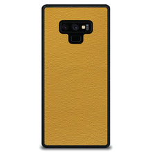 DistinctInk® Hard Plastic Snap-On Case for Apple iPhone or Samsung Galaxy - Yellow Leather Print Design