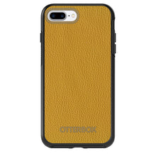 DistinctInk™ OtterBox Symmetry Series Case for Apple iPhone / Samsung Galaxy / Google Pixel - Yellow Leather Print Design