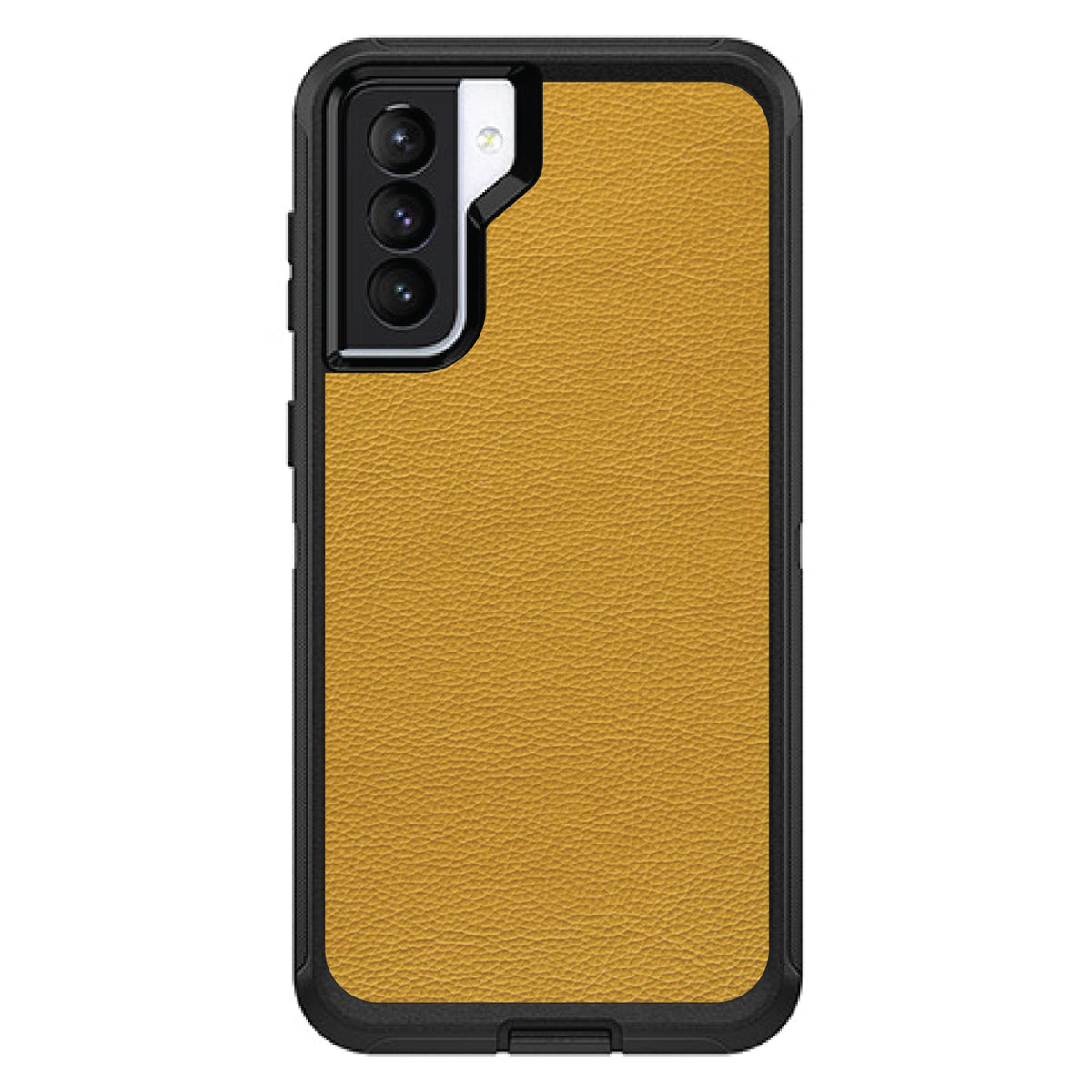 Yellow Leather Print Design OtterBox Defender Case for iPhone & Galaxy, view 5