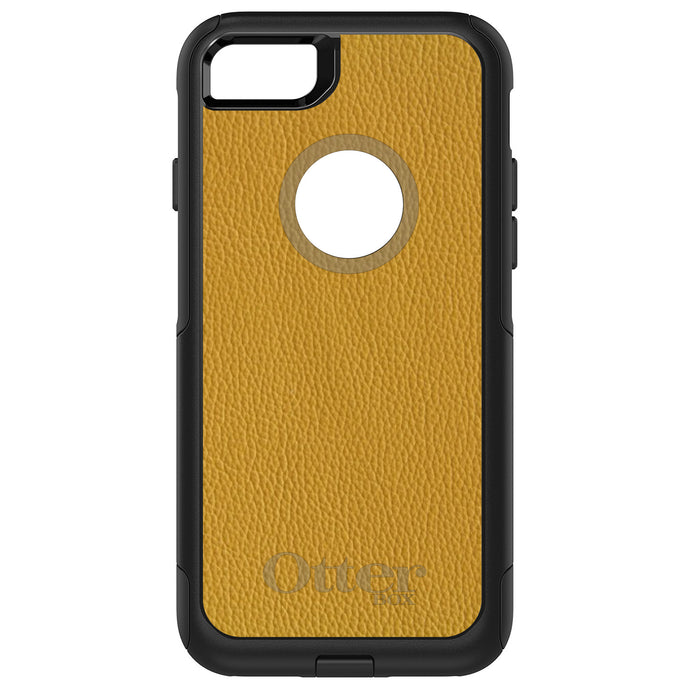 DistinctInk OtterBox Commuter Series Case for Apple iPhone or Samsung Galaxy - Yellow Leather Print Design