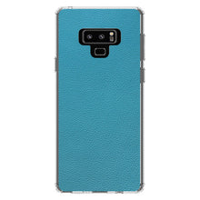 DistinctInk® Clear Shockproof Hybrid Case for Apple iPhone / Samsung Galaxy / Google Pixel - Teal Faux Leather Print Design