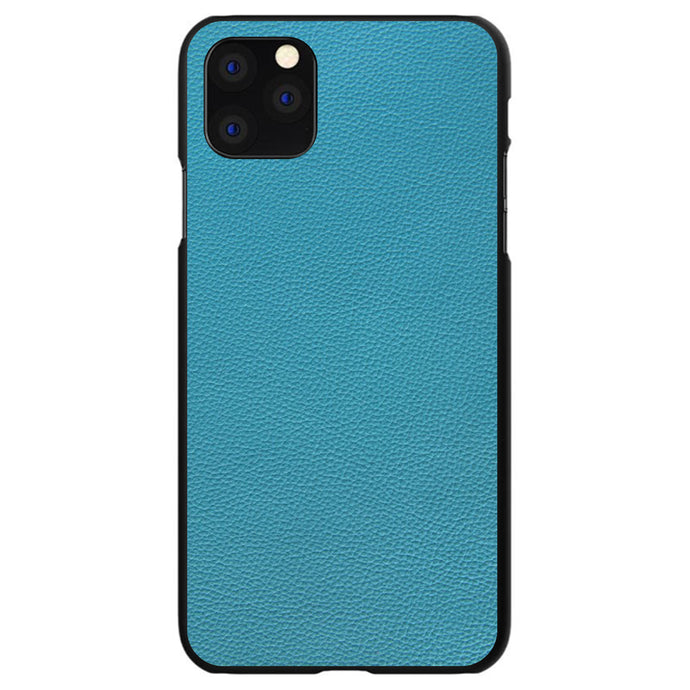 DistinctInk® Hard Plastic Snap-On Case for Apple iPhone or Samsung Galaxy - Teal Leather Print Design