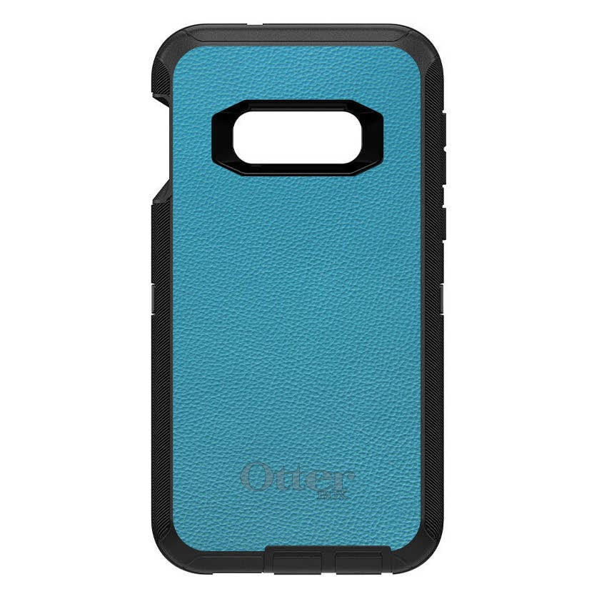 Teal Leather Print Design OtterBox Defender Case for iPhone & Galaxy, view 10