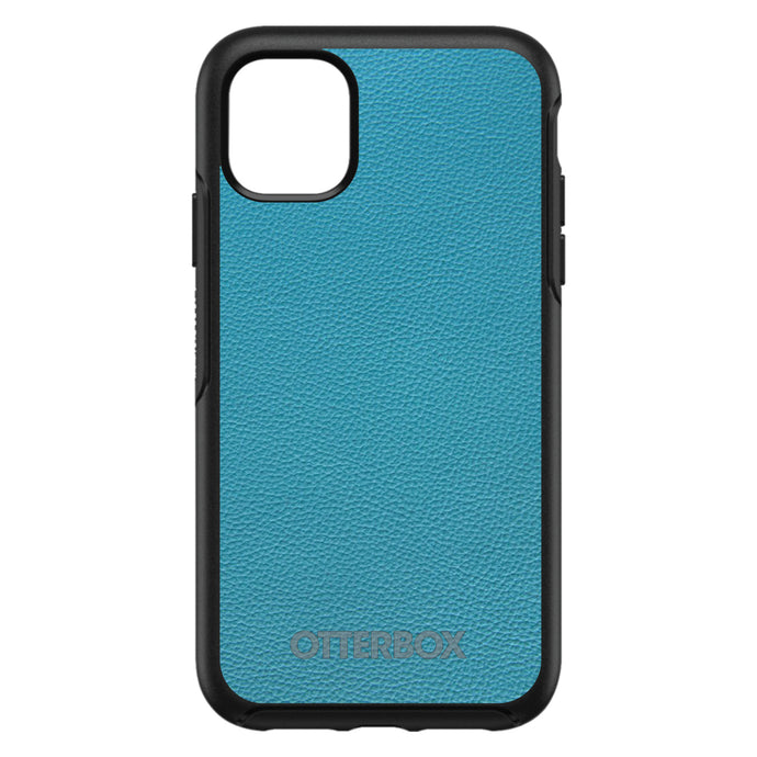 DistinctInk™ OtterBox Symmetry Series Case for Apple iPhone / Samsung Galaxy / Google Pixel - Teal Leather Print Design