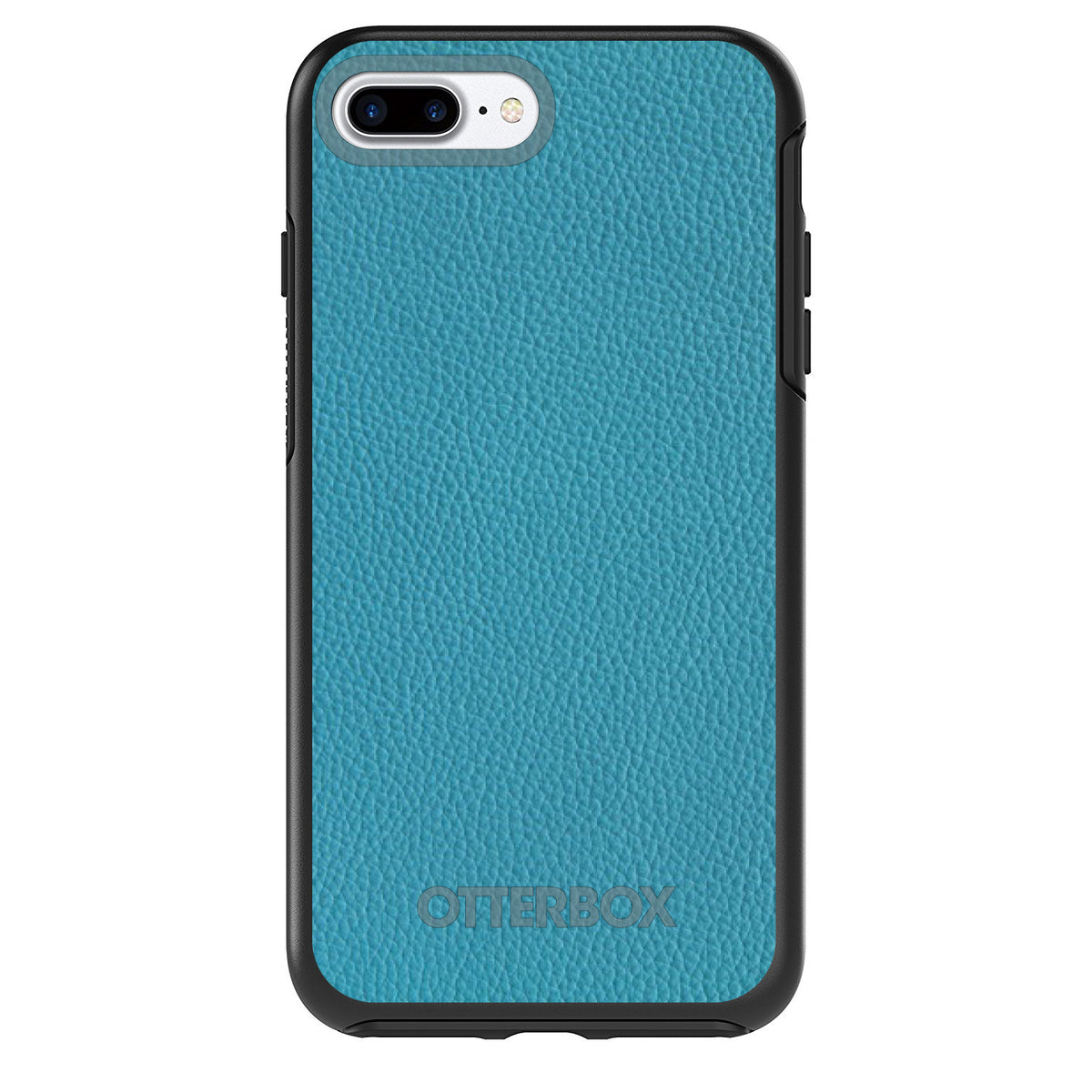 Teal Leather Print Design OtterBox Symmetry Case for iPhone & Galaxy, view 2