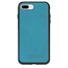 DistinctInk™ OtterBox Symmetry Series Case for Apple iPhone / Samsung Galaxy / Google Pixel - Teal Leather Print Design