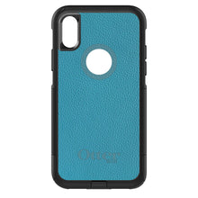 DistinctInk™ OtterBox Commuter Series Case for Apple iPhone or Samsung Galaxy - Teal Leather Print Design
