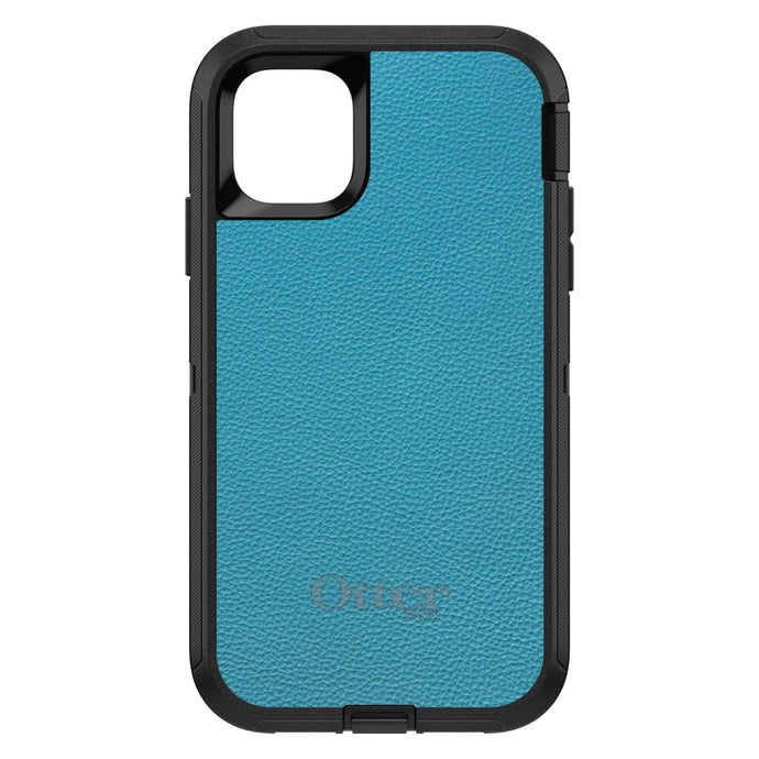 DistinctInk™ OtterBox Defender Series Case for Apple iPhone / Samsung Galaxy / Google Pixel - Teal Leather Print Design