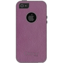 DistinctInk™ OtterBox Commuter Series Case for Apple iPhone or Samsung Galaxy - Purple Leather Print Design