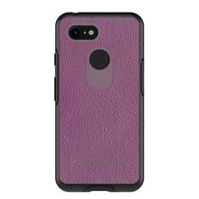 DistinctInk™ OtterBox Symmetry Series Case for Apple iPhone / Samsung Galaxy / Google Pixel - Purple Leather Print Design