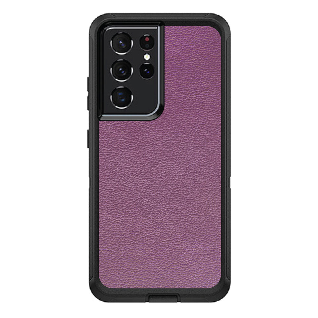 Purple Leather Print Design OtterBox Defender Case for iPhone & Galaxy, view 7