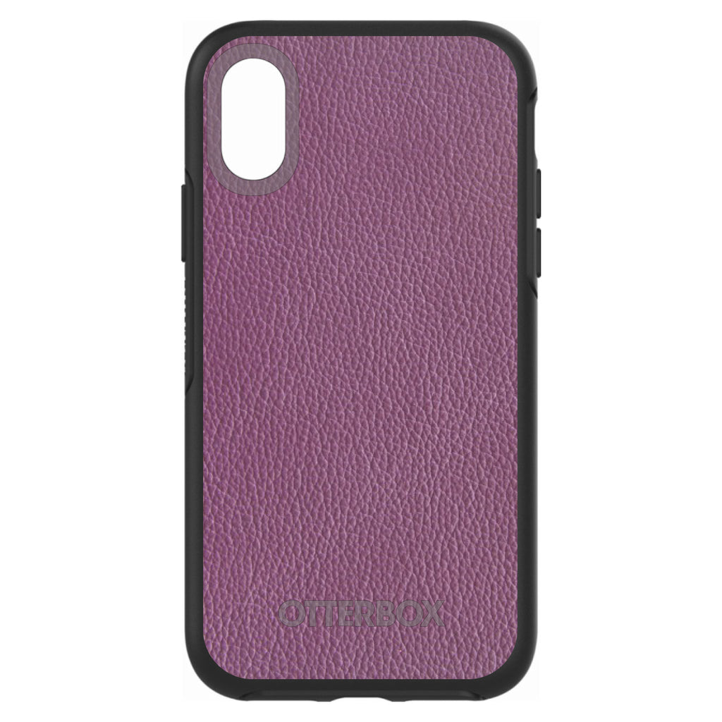 Purple Leather Print Design OtterBox Symmetry Case for iPhone & Galaxy, view 4