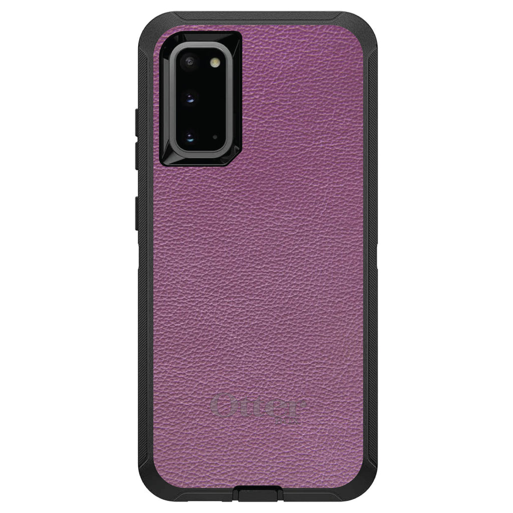 Purple Leather Print Design OtterBox Defender Case for iPhone & Galaxy, view 8