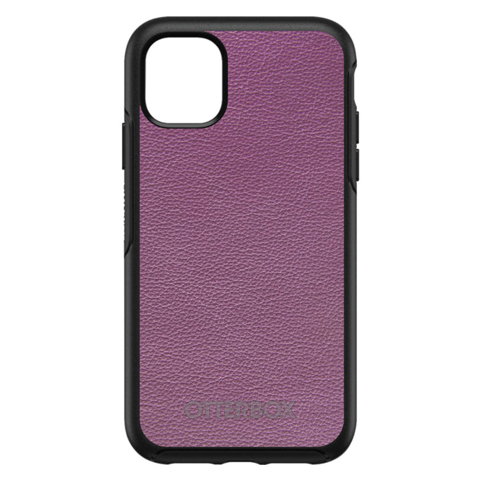 DistinctInk™ OtterBox Symmetry Series Case for Apple iPhone / Samsung Galaxy / Google Pixel - Purple Leather Print Design