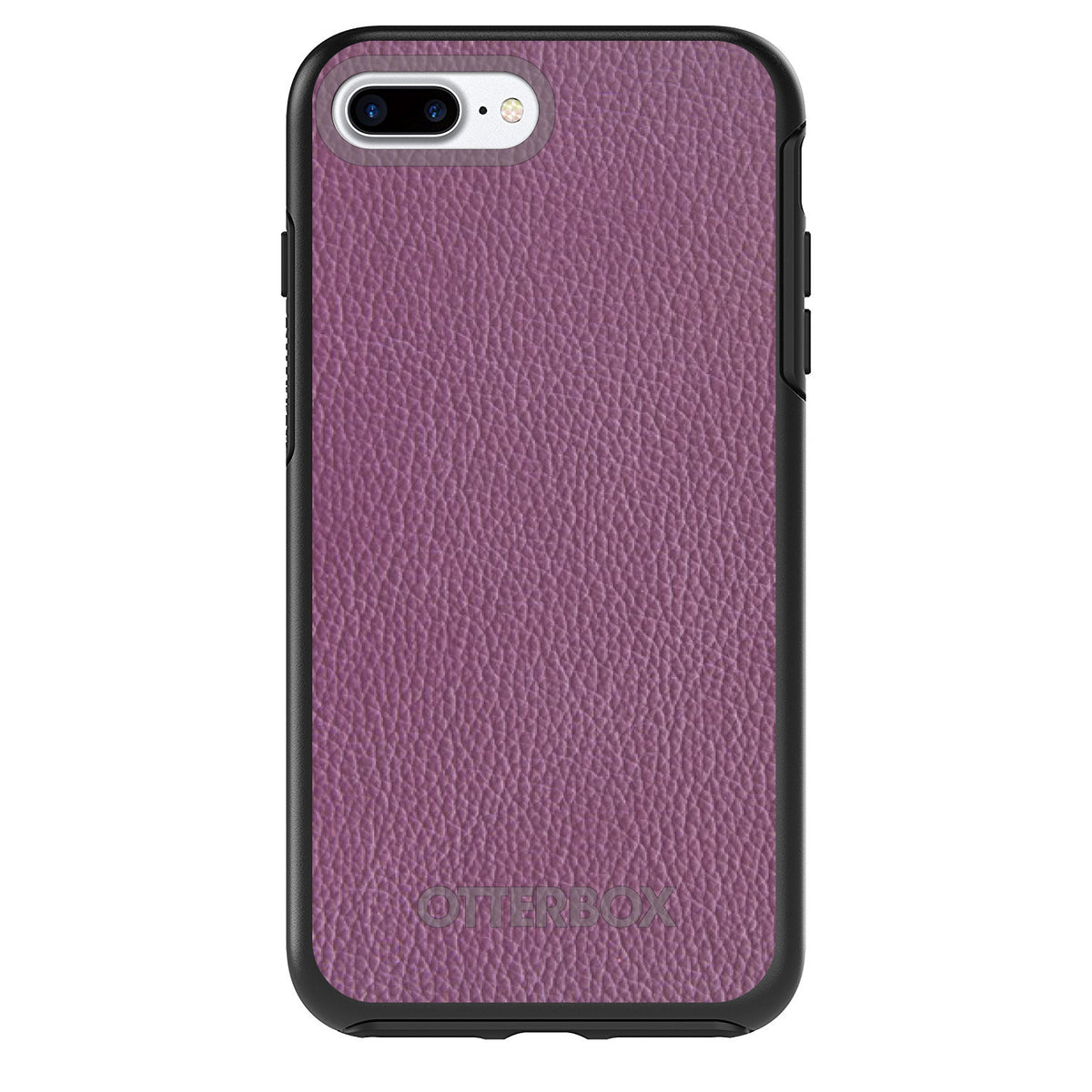 Purple Leather Print Design OtterBox Symmetry Case for iPhone & Galaxy, view 2