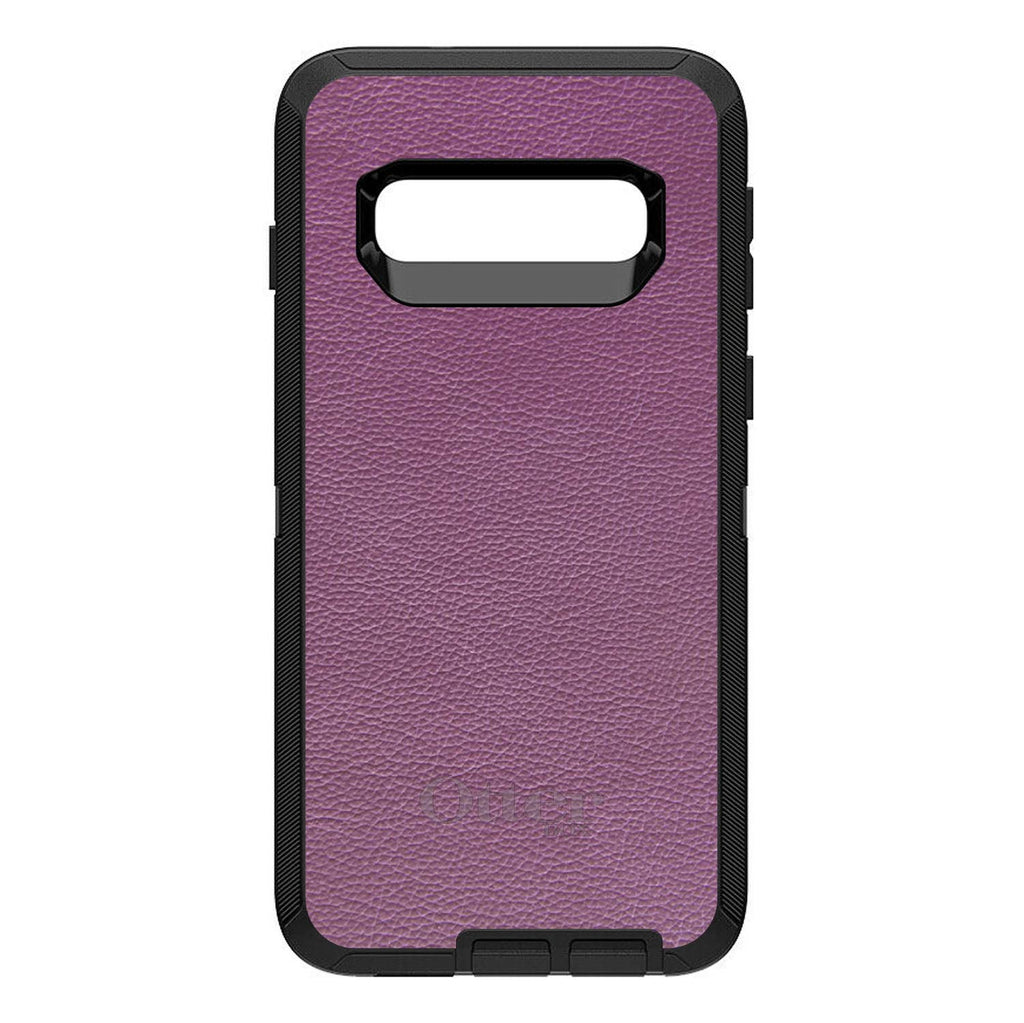 Purple Leather Print Design OtterBox Defender Case for iPhone & Galaxy, view 9
