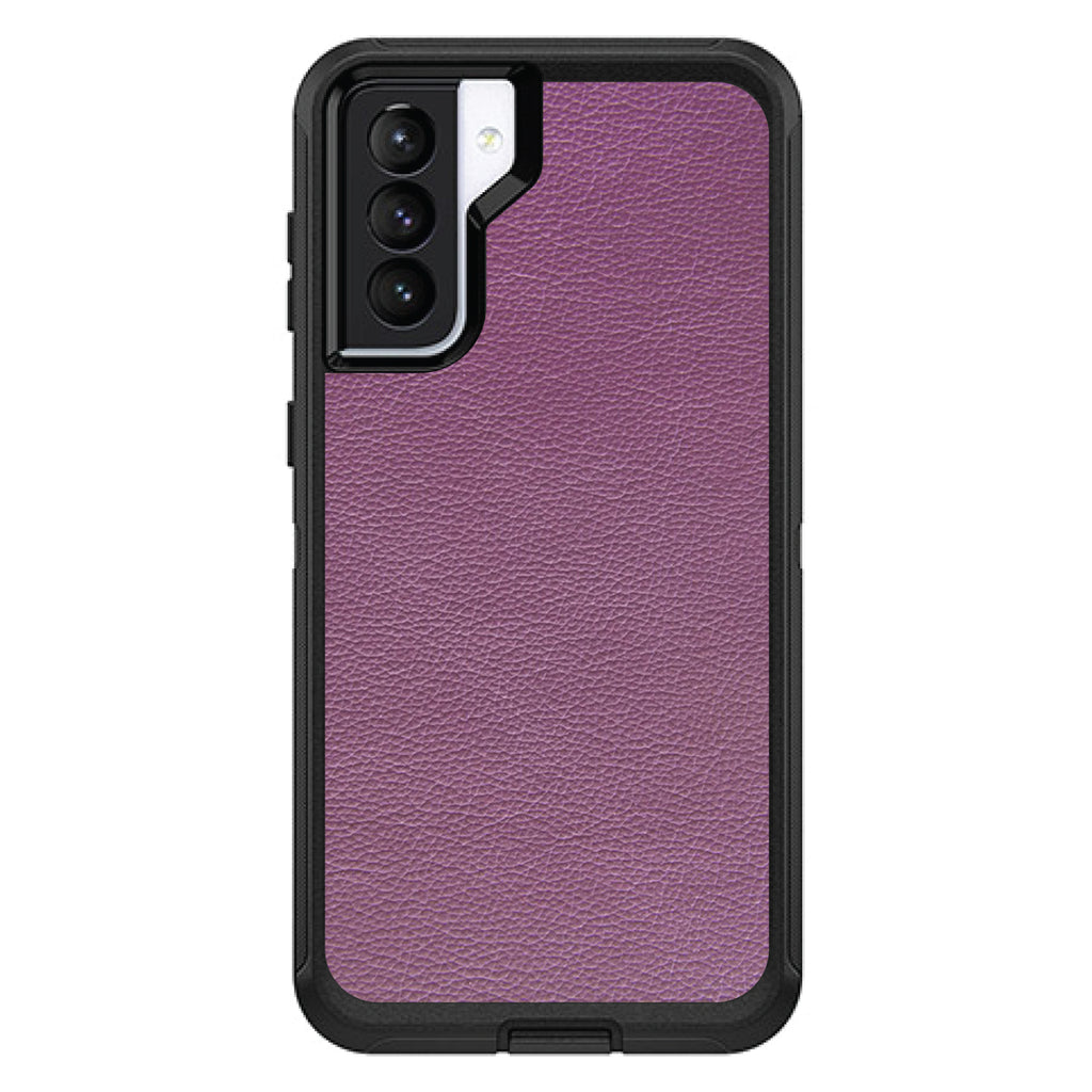 Purple Leather Print Design OtterBox Defender Case for iPhone & Galaxy, view 5