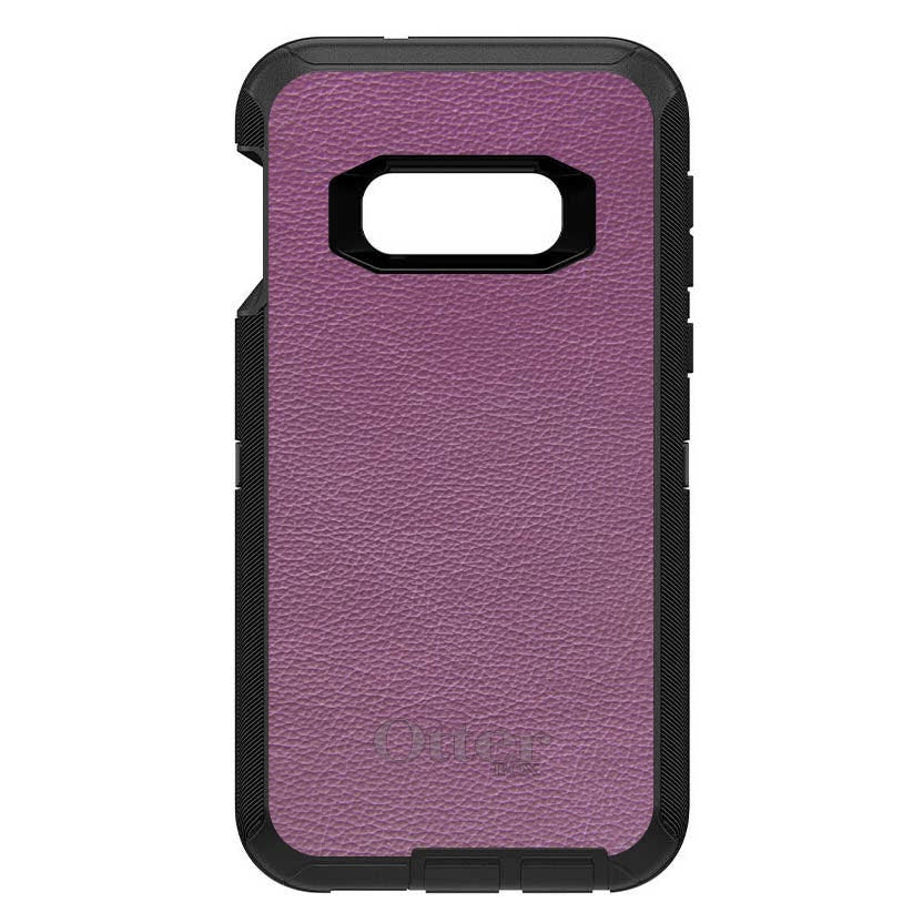 Purple Leather Print Design OtterBox Defender Case for iPhone & Galaxy, view 10