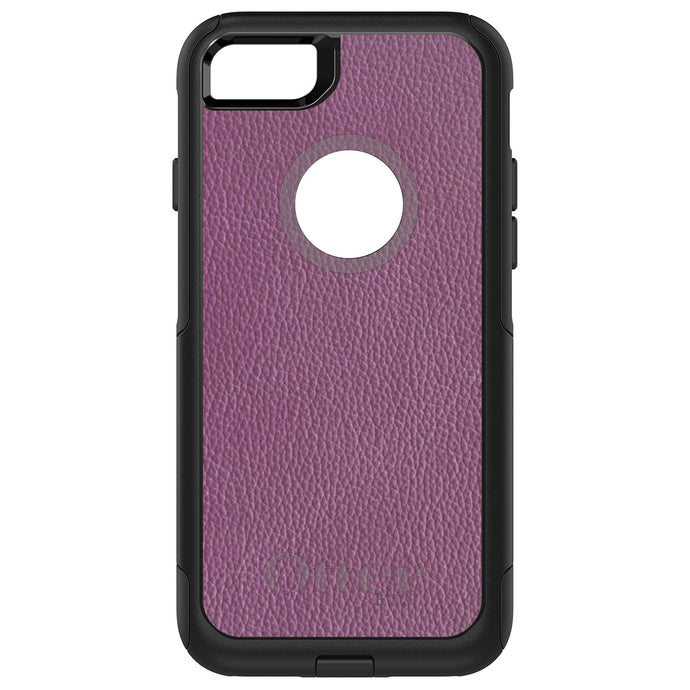 DistinctInk OtterBox Commuter Series Case for Apple iPhone or Samsung Galaxy - Purple Leather Print Design
