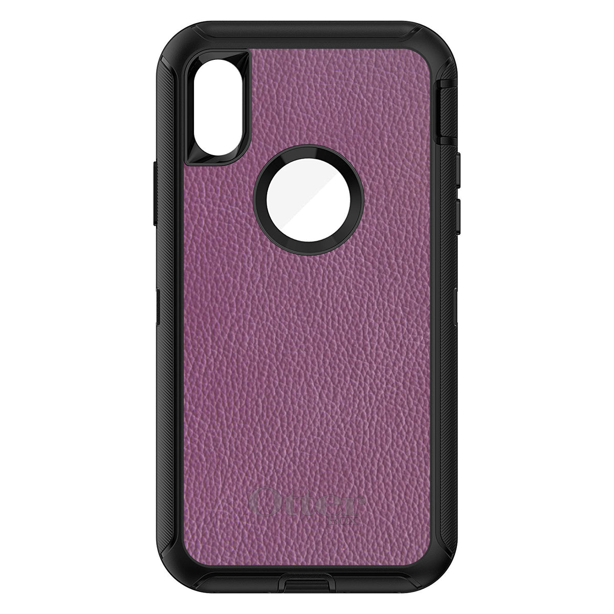 Purple Leather Print Design OtterBox Defender Case for iPhone & Galaxy, view 3