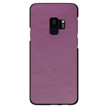 DistinctInk® Hard Plastic Snap-On Case for Apple iPhone or Samsung Galaxy - Purple Leather Print Design