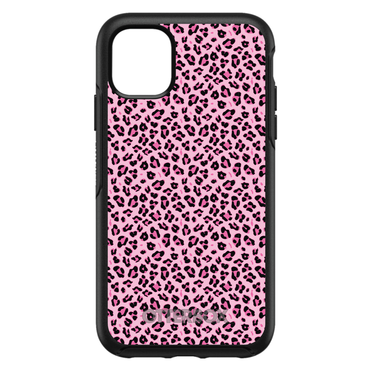 Black Pink Leopard Skin Spots OtterBox Symmetry Case for iPhone & Galaxy, view 3